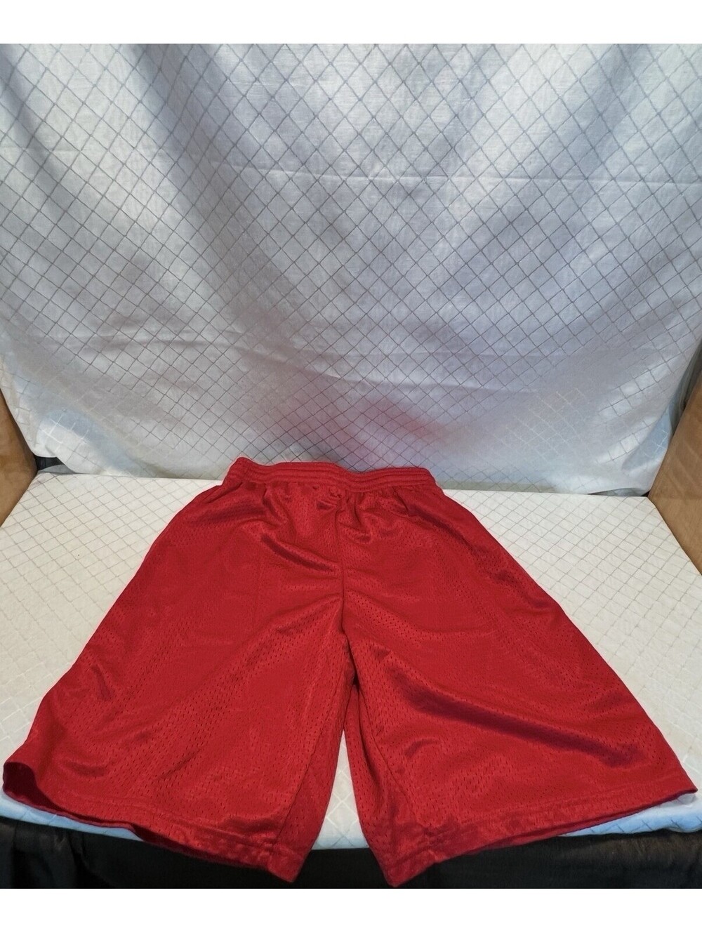 Alleson Athletic Mesh Tech Basketball Shorts Small Adult Red